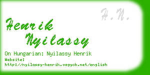 henrik nyilassy business card